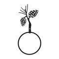 Daphnes Dinnette Pinecone Towel Ring DA141669